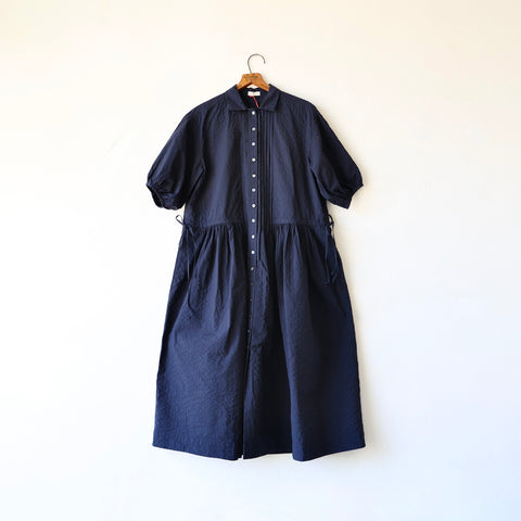 A'Court Claire de Lune Dress - Midnight Corded Silk/Cotton