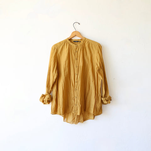 Pas de Calais Silk Lawn Blouse - Gold