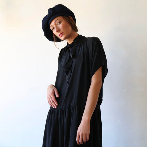 Rory William Docherty Silk Painters Dress - Black