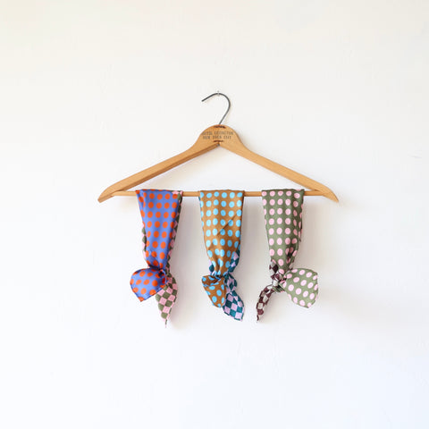 Épice Polkadot/Check Square Scarves - 3 Colors