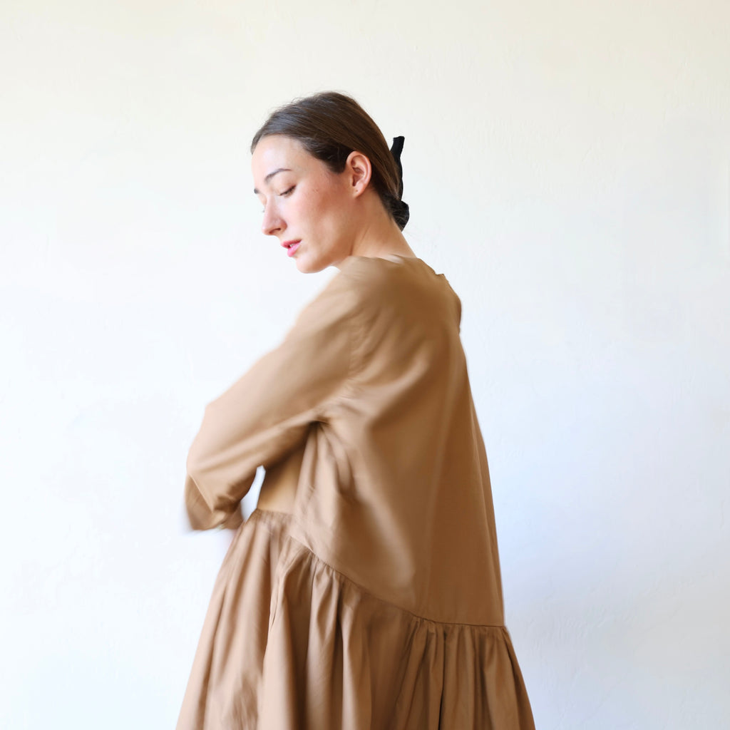 tan cotton dress Z Supply Keegan Slub Jersey Mini Dress In Tan Cotton