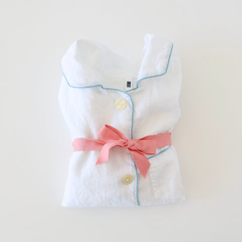 Domi Oversize Pajamas - White Linen