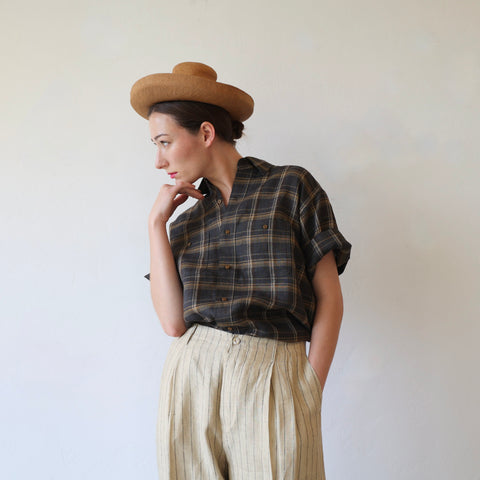 Samuel Snider Summer Shirt - Brown Plaid