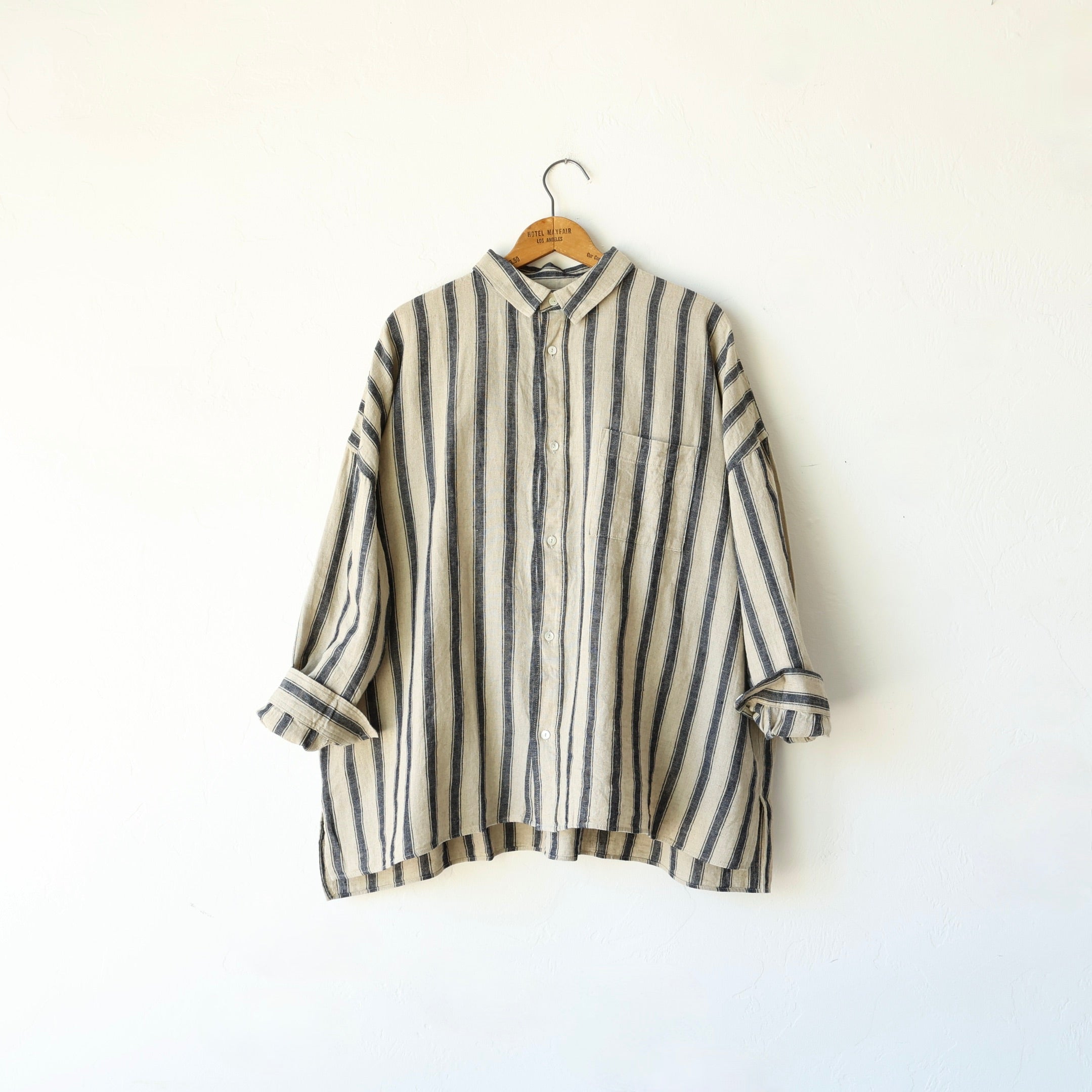 トップス ichi-Antiquites**cotton linen blouse ICHI / ICHI Antiquites Cotton Linen Pintuck Blouse warm
