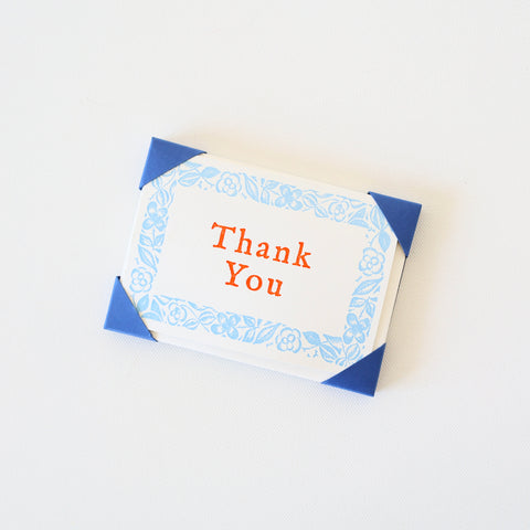 Pack of 5 Letterpress Cards - Thank You