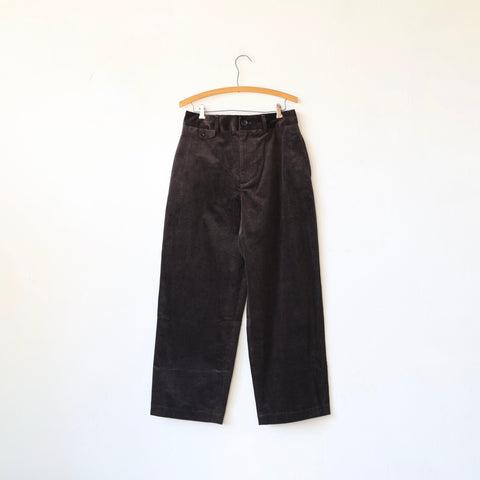 Nicholson & Nicholson Flat Front Sable Pants - Chocolate Corduroy