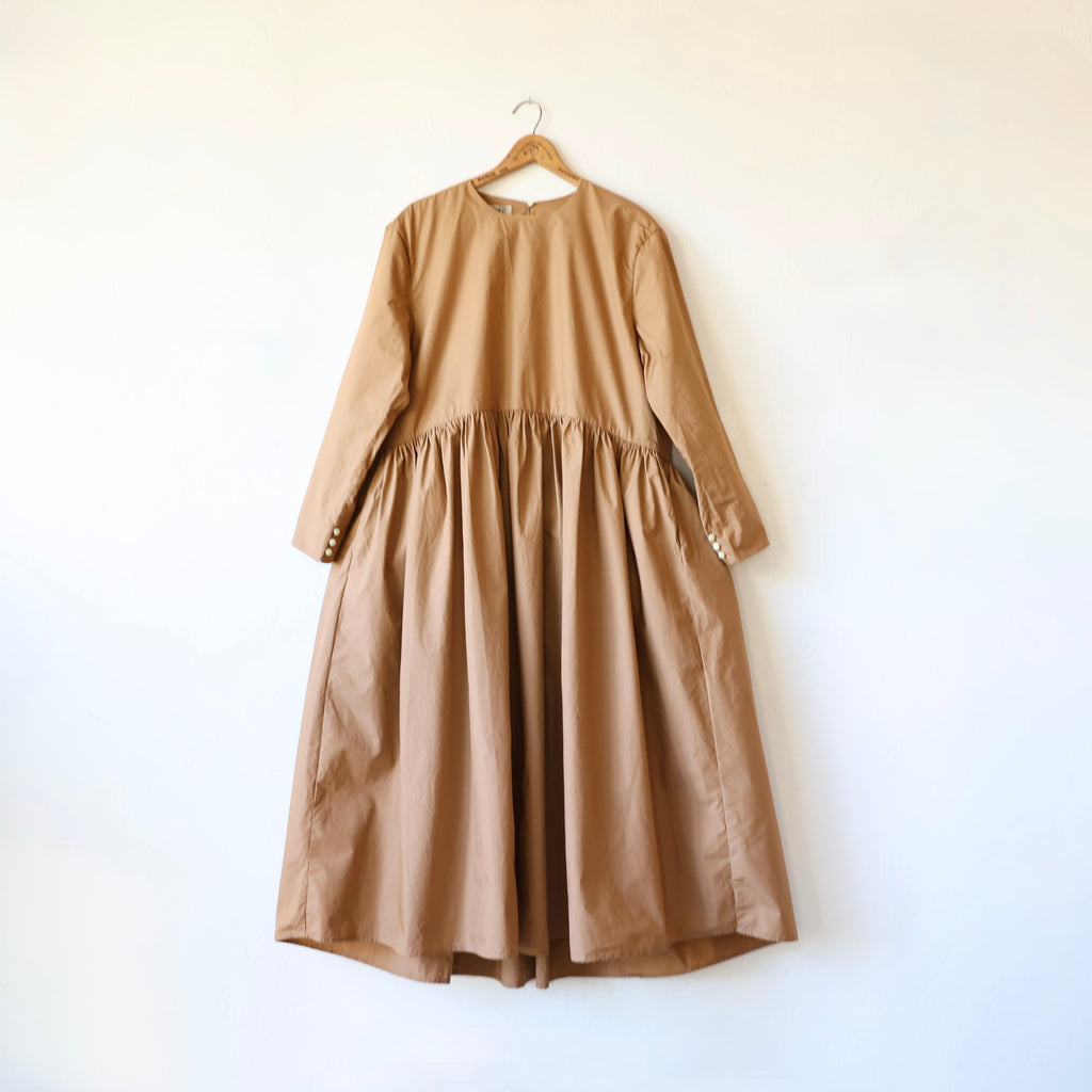 Ichi Antiquités Cotton Dress - Tan Ichi Antiquités Cotton Dress - Tan