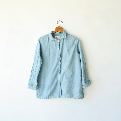 Auntie Oti Khadi Cotton Shirt - Light Indigo