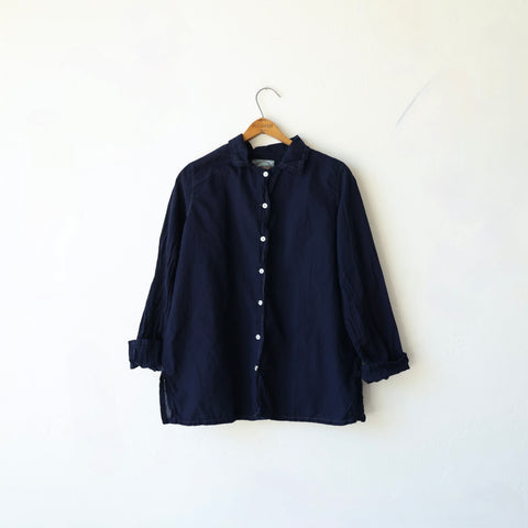 Auntie Oti Khadi Cotton Shirt - Dark Indigo