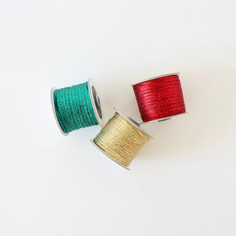 Metallic Braided Ribbon - 3 Colors