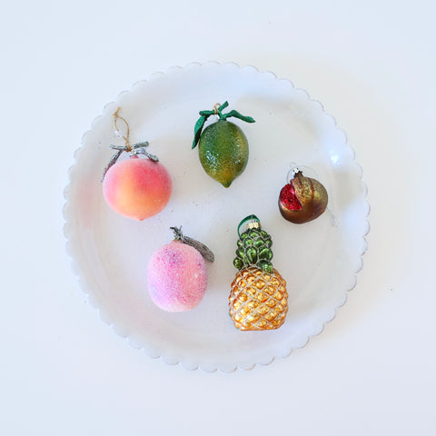 Blown Glass Ornaments - Fruit #1 - 5 Options