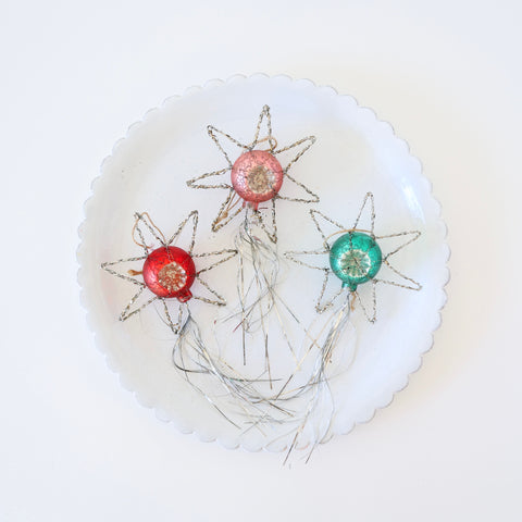 Vintage Inspired Starburst Ornaments - 3 Colors