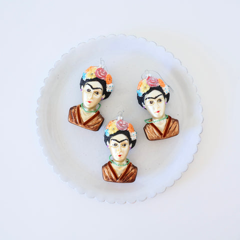 Blown Glass Ornaments - Frida Kahlo