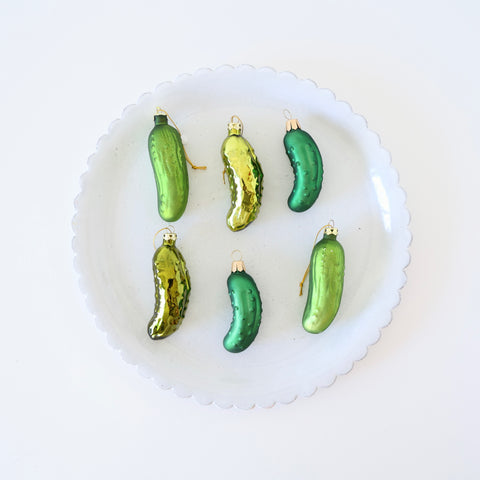 Blown Glass Ornaments - Good Luck Pickles - 3 Options