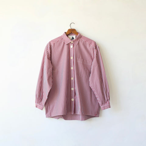 Les Vacances d'Irina Hydra Shirt - Garnet/White Stripes