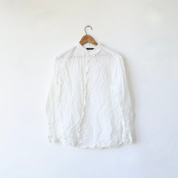 crinkle crinkle crinkle　cotton frill coller shirts cotton frill coller shirts │ BLACK
