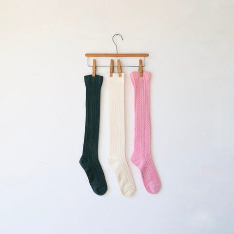 Leur Logette Mesh Lace High Socks - 3 Colors