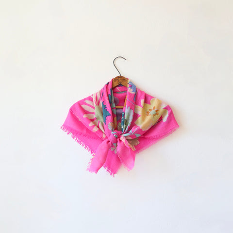 Épice Wool/Cashmere/Silk Scarf - Pink