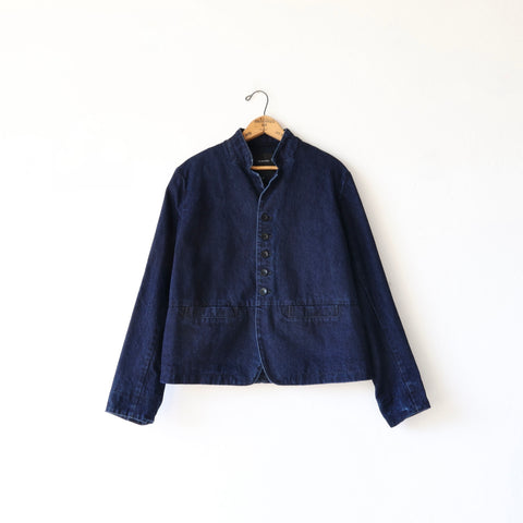 Pas de Calais Natural Slub Denim Jacket - Indigo