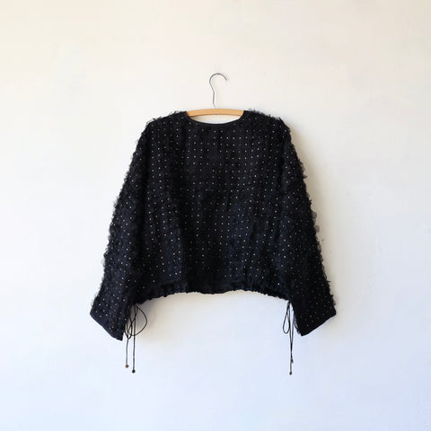 Bunon Flower Blouse - Black & Gold