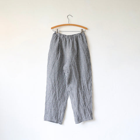 Apuntob Linen Pants - Abyss Gingham