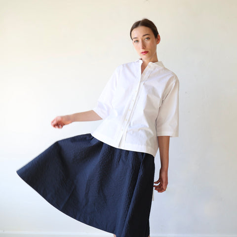 A'Court Butterfield 8 Skirt - Midnight Corded Silk