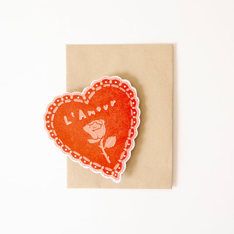 Single Valentines Card - Heart