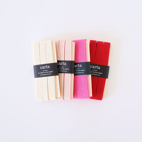 Loose Weave Cotton Ribbon - 4 Colors