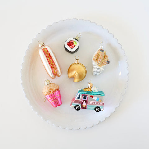 Blown Gllass Ornaments - Fun Food #2 - 6 Options