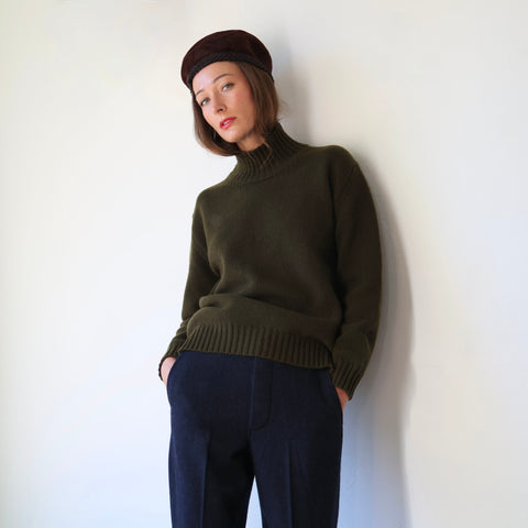 Samuel Snider Wool/Alpaca Workhorse Trousers - Midnight Herringbone