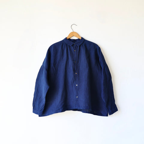 Ichi Antiquités Linen Shirt - Dark Indigo