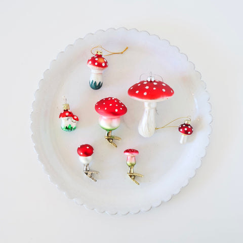 Blown Glass Ornaments - Mushrooms - 7 Options