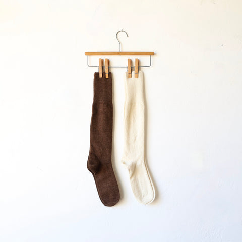 Yahae Fine Gauge Baby Alpaca Knee Socks - 2 Color Options