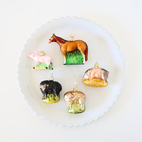 Blown Glass Animals - Farm Animals