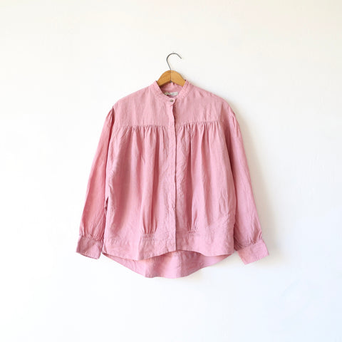 Ichi Antiquités Linen Blouse - Dusty Rose