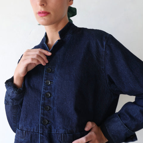 Pas de Calais Natural Slub Denim Jacket - Indigo