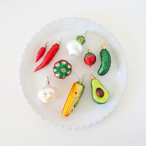 Blown Glass Ornaments - Farmer's Market #1 - 9 Options