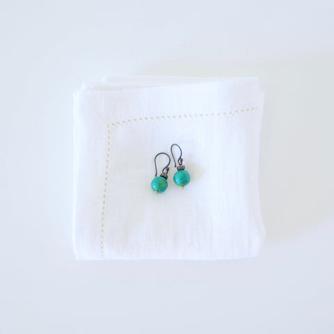 Riversong Polished Persian Turquoise Earrings