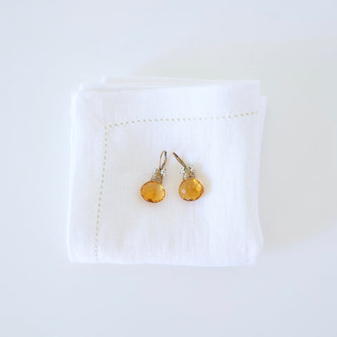 Riversong Faceted Citrine Earrings