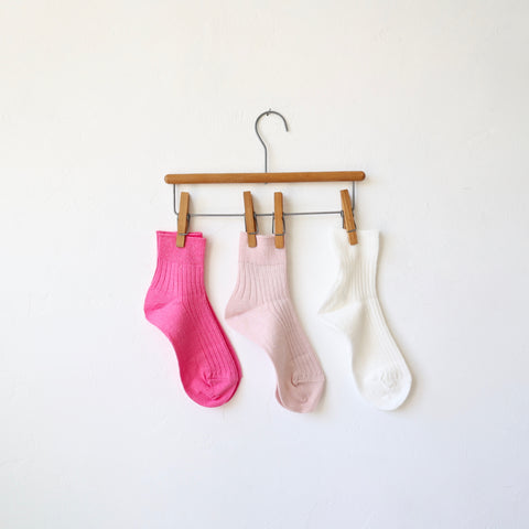 Fog Linen Rib Sock - 3 Colors