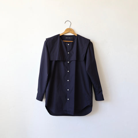 Nicholson & Nicholson Sailor Collar Shirt - Navy