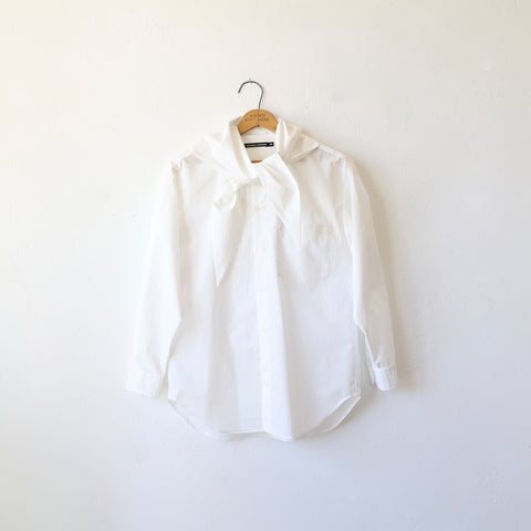 Nicholson & Nicholson Scarf Collar Shirt - White