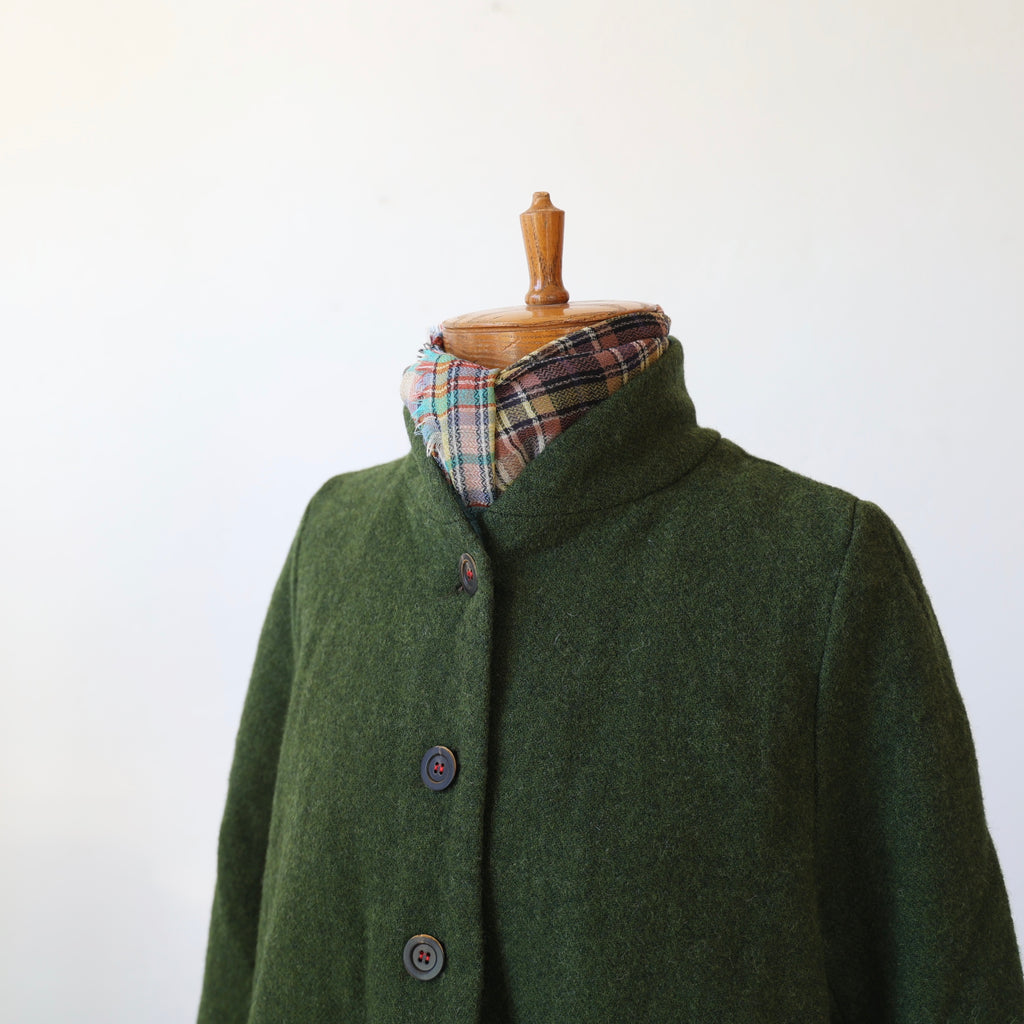 Hannoh Wessel Harris Tweed Coat - Green