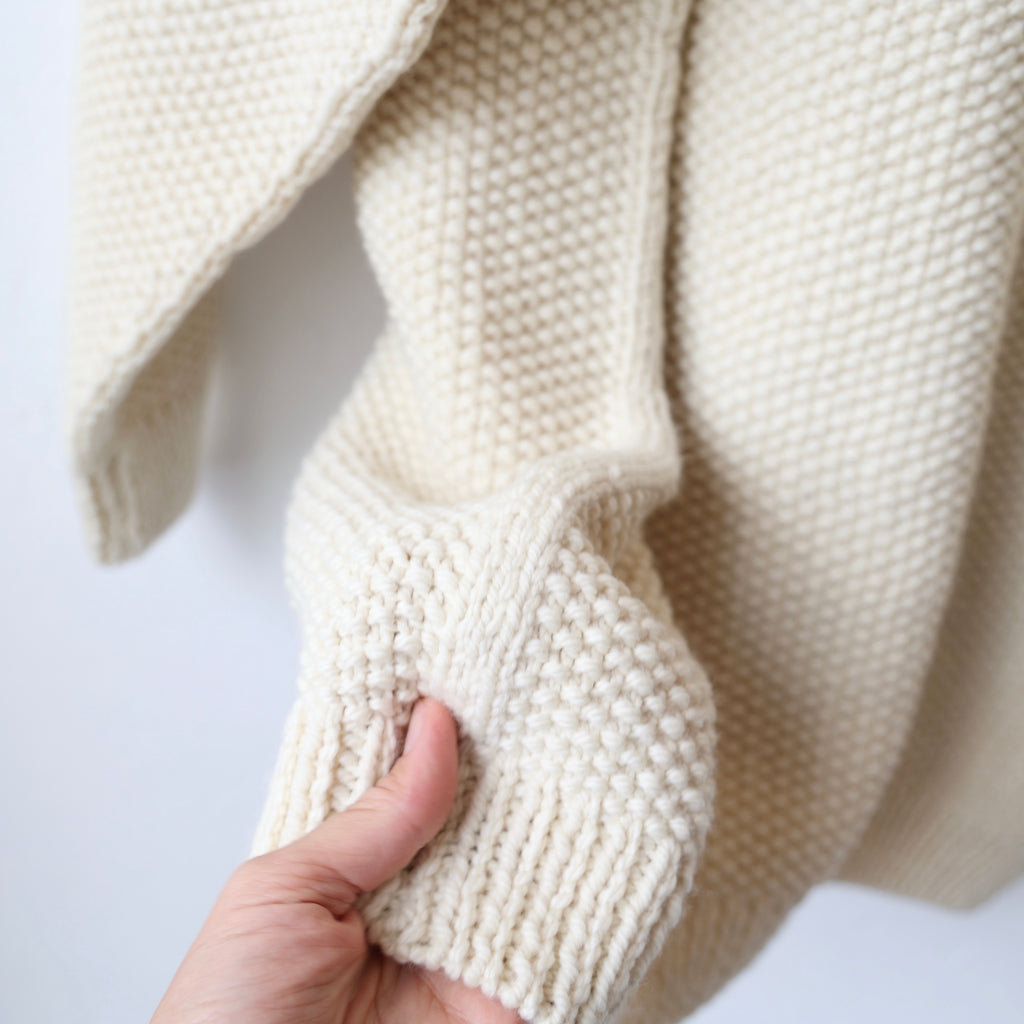 Ound Hand Knit Roble Pullover - Ivory