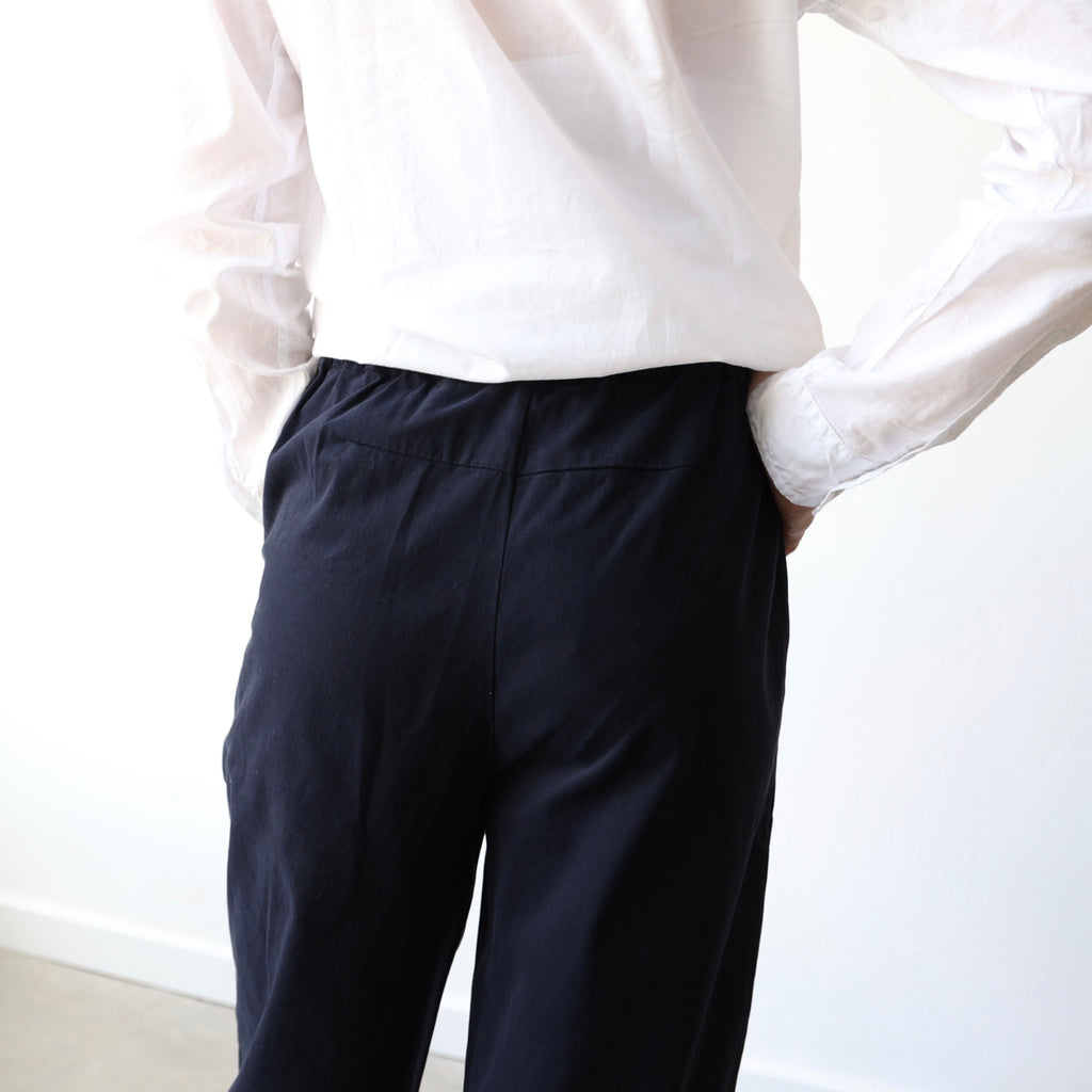 Hannoh Wessel Brushed Cotton Pants - Navy