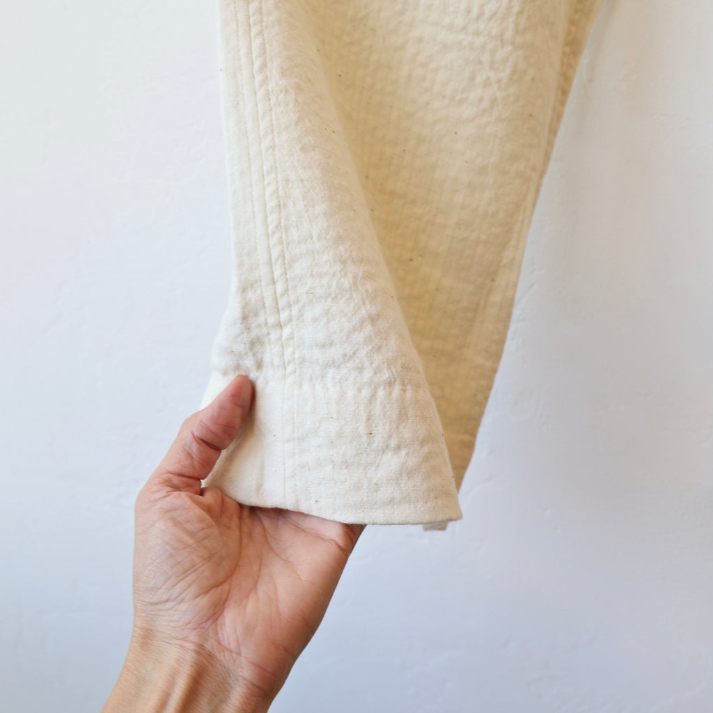 Maku Kai Pants - Quilted Cream Cotton/Wool