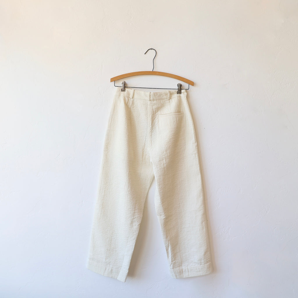 Maku Kai Pants - Quilted Cream Cotton/Wool