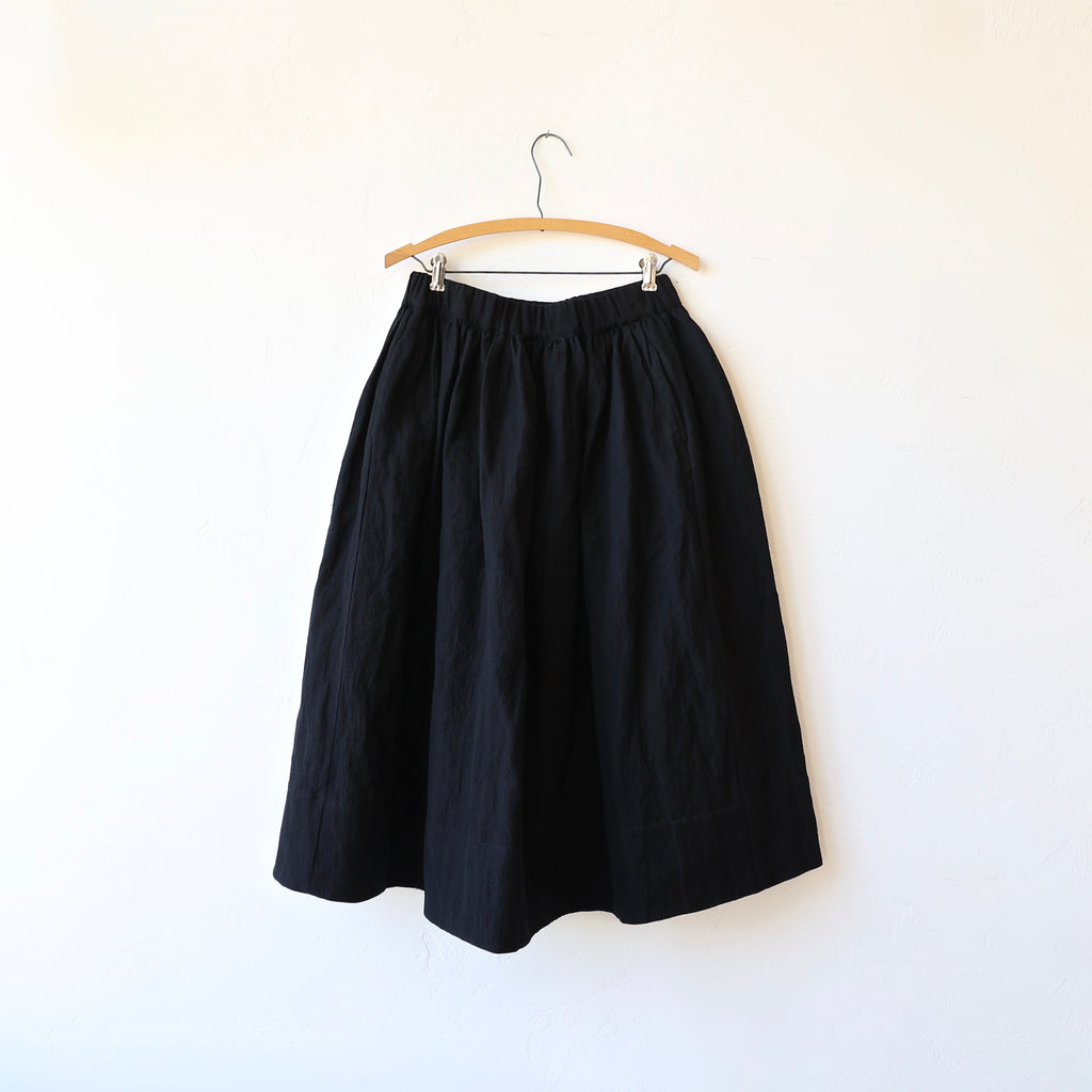 Apuntob Gathered Elastic Skirt - Black