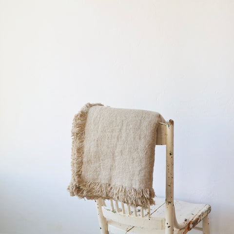 Charvet Éditions Linen Throw - Natural