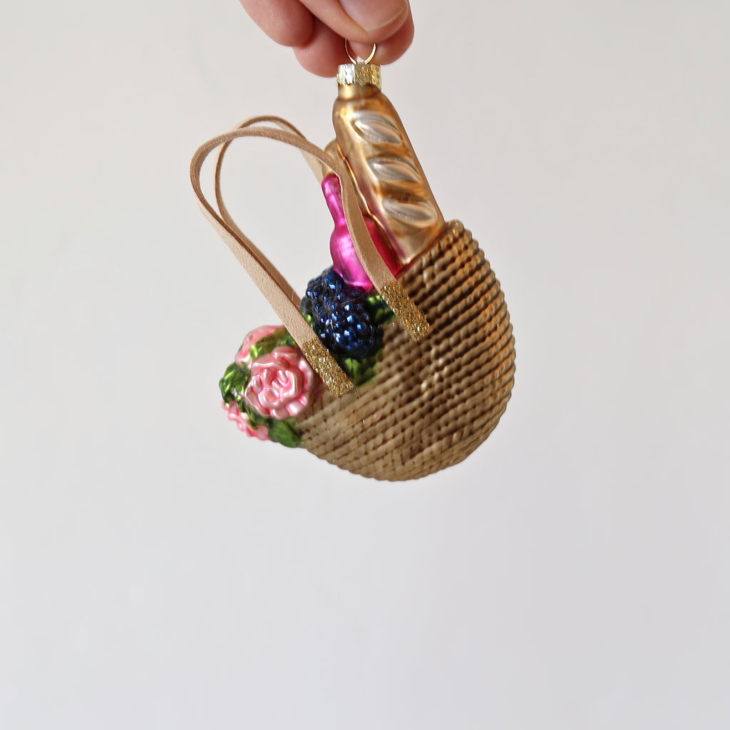Blown Glass Ornaments - Bountiful Baskets - 2 Options